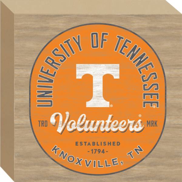 Open Road Tennessee Volunteers Badge Wooden Block