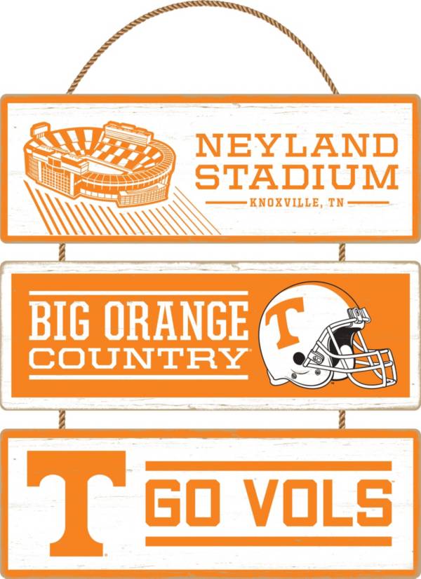 Open Road Tennessee Volunteers Team Stadium Linked Hanging Wood Sign