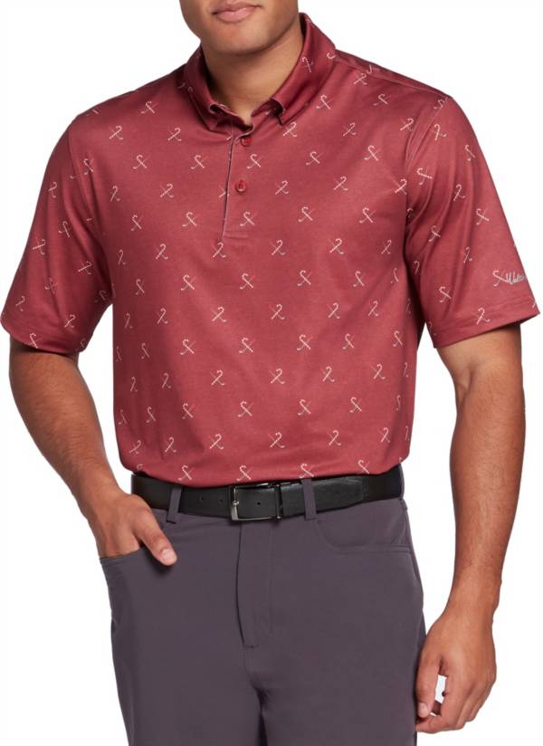 Walter Hagen Men's Perfect 11 Holiday Print Golf Polo