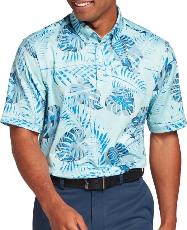 Walter Hagen Men's Perfect 11 Tropical Palm Golf Polo