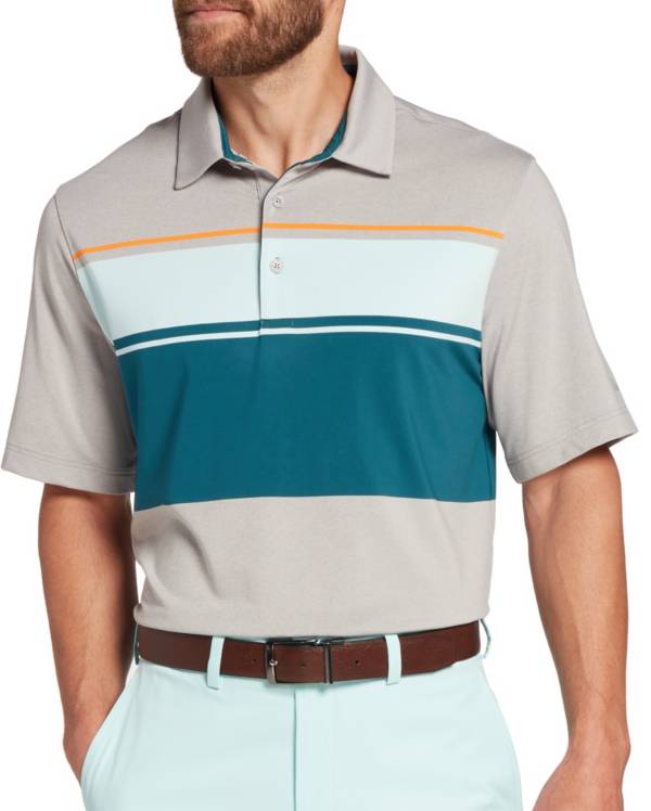 Walter Hagen Men's Perfect 11 Yarn Dye Chest Stripe Golf Polo