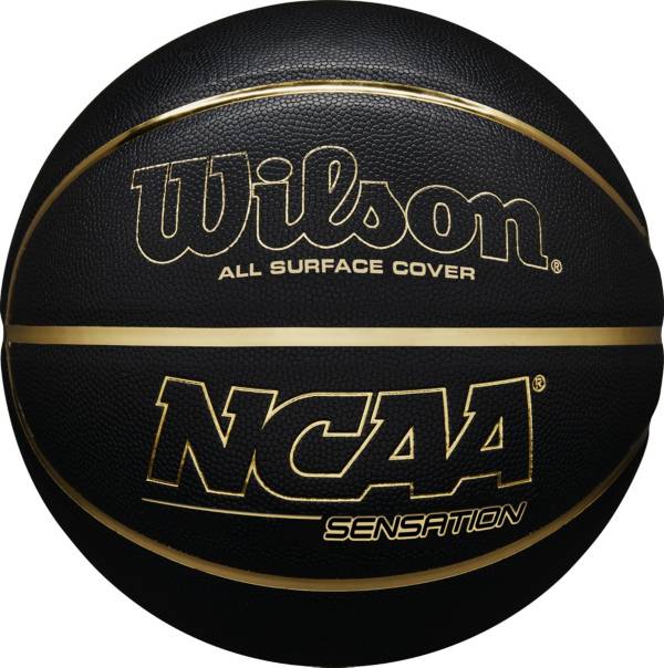 Wilson NCAA Sensation Premium Black and Gold Basketball 29.5