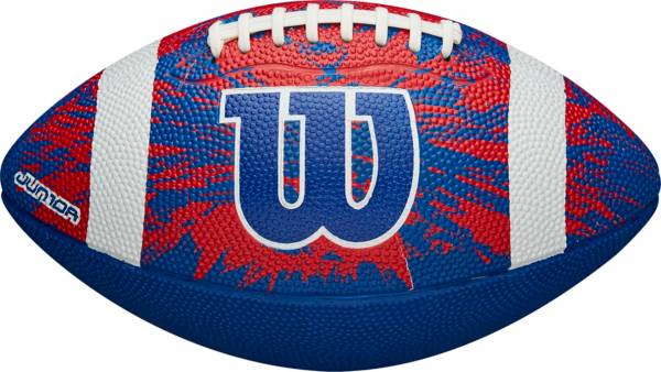 Wilson Deep Threat Junior Blue and Grey Football