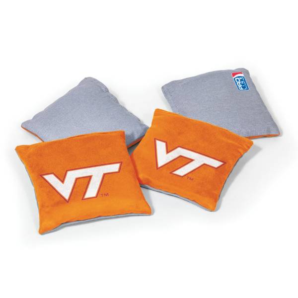 Wild Sports Virginia Tech Hokies 4 pack Logo Bean Bag Set