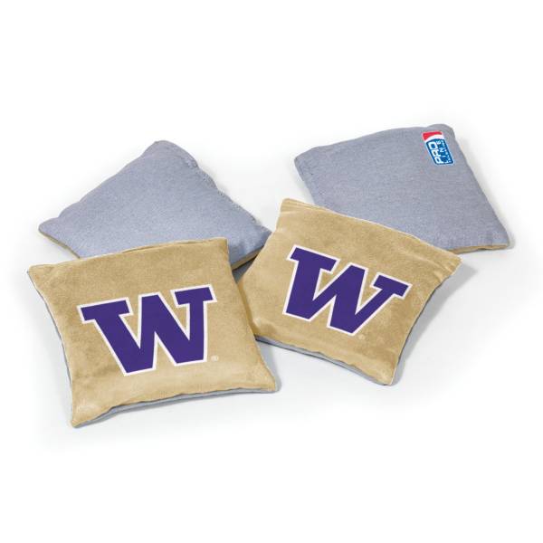 Wild Sports Washington Huskies 4 pack Logo Bean Bag Set
