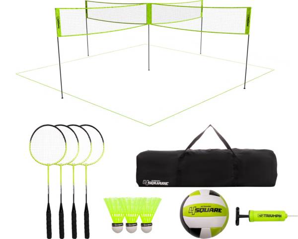 Triumph 4 Square Volleyball Badminton Set