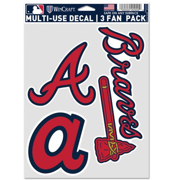 WinCraft Atlanta Braves 3-Pack Decal