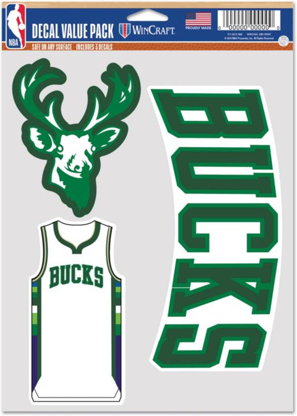 WinCraft 2021-22 City Edition Milwaukee Bucks 3-Pack Decal