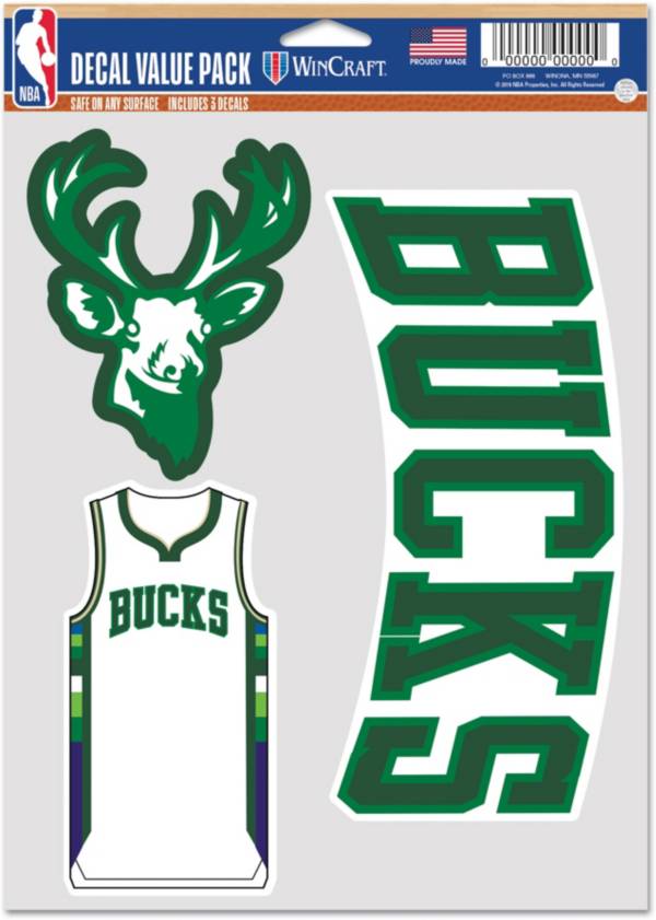 WinCraft 2021-22 City Edition Milwaukee Bucks 3-Pack Decal product image