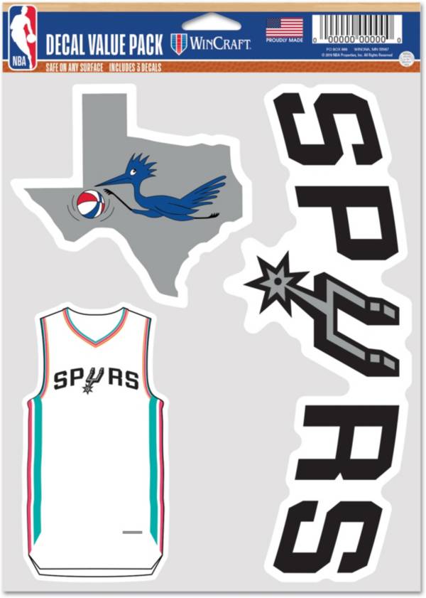 WinCraft 2021-22 City Edition San Antonio Spurs 3-Pack Decal product image