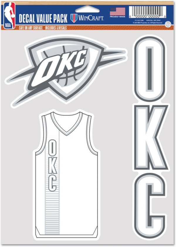 WinCraft 2021-22 City Edition Oklahoma City Thunder 3-Pack Decal