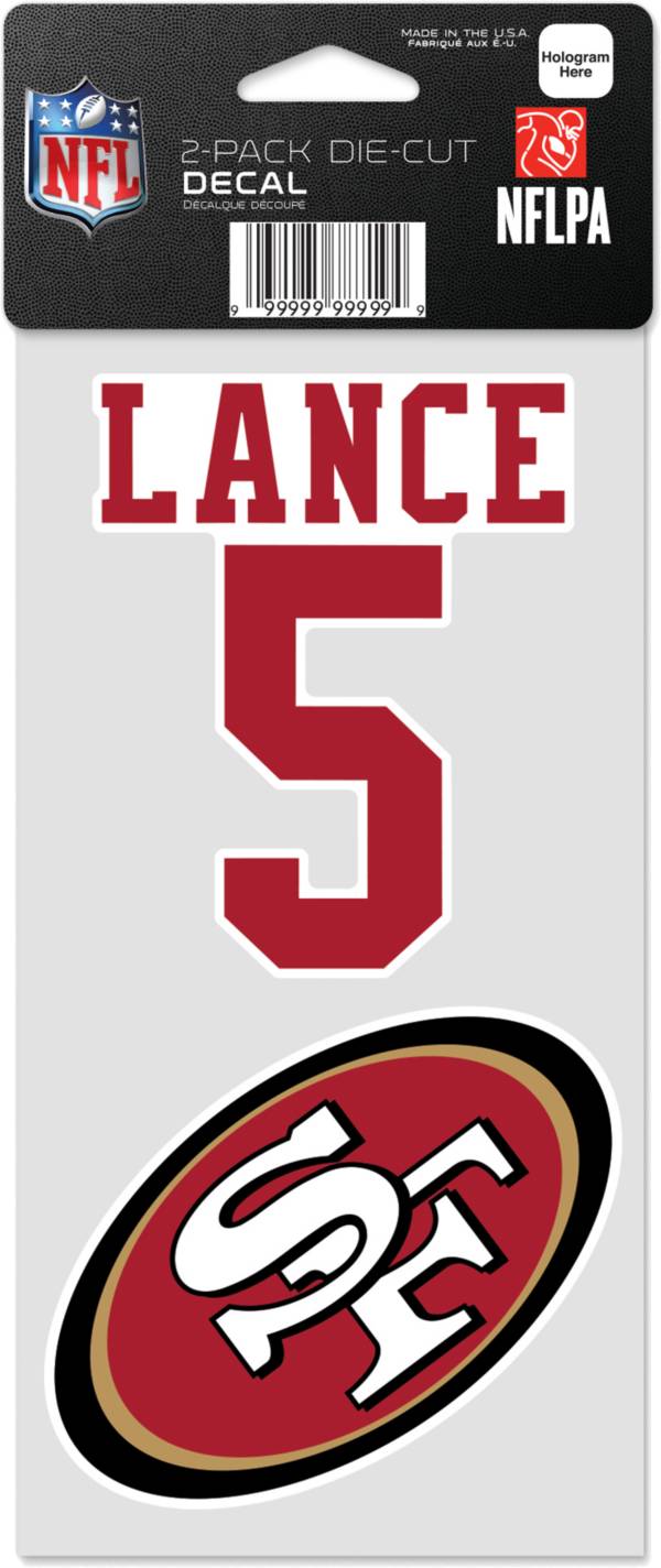 WinCraft San Francisco 49ers Trey Lance 2 Pk. Decal