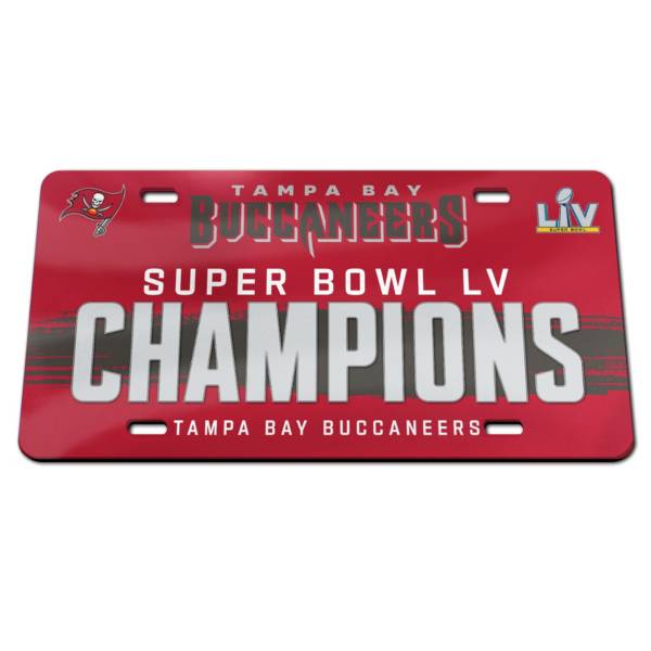 WinCraft Super Bowl LV Champions Tampa Bay Buccaneers License Plate