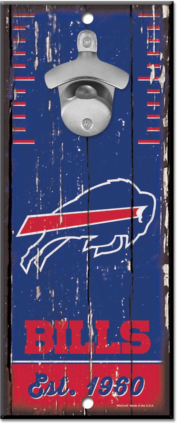 WinCraft Buffalo Bills 5'' x 11'' Wood Bottle Opener Sign