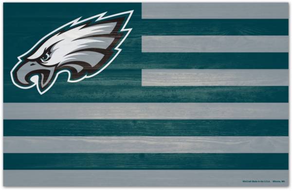 WinCraft Philadelphia Eagles 11'' x 17'' Flag Wood Sign product image