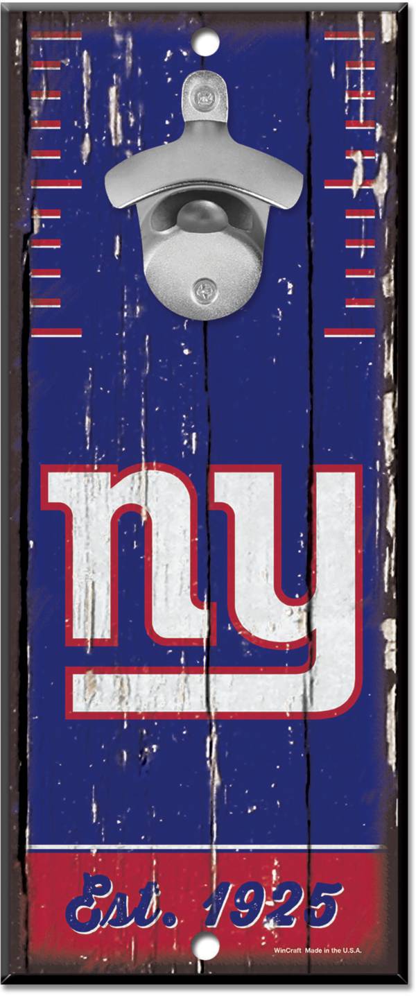 WinCraft New York Giants 5'' x 11'' Wood Bottle Opener Sign