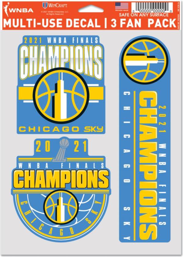 WinCraft 2021 WNBA Champions Chicago Sky 3-Pack Decal