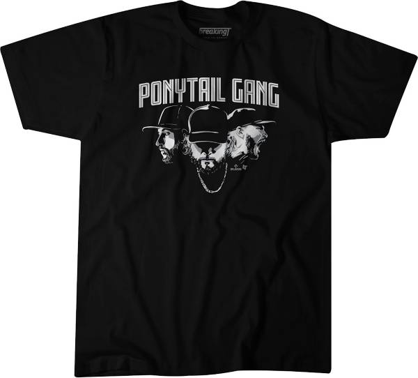 BreakingT Men's Black "Ponytail Gang" Graphic T-Shirt