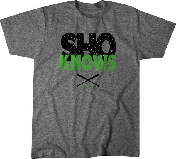 BreakingT Men's Grey "Sho Knows" Graphic T-Shirt