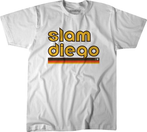 BreakingT Men's White 'Slam Diego' Graphic T-Shirt