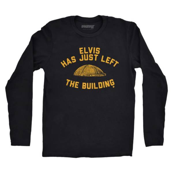 BreakingT Men's ‘Elvis Has Just Left The Building' Black T-Shirt