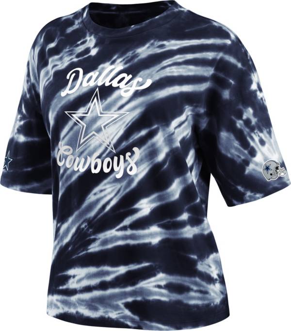 WEAR by Erin Andrews Women's Dallas Cowboys Tie Dye Navy T-Shirt