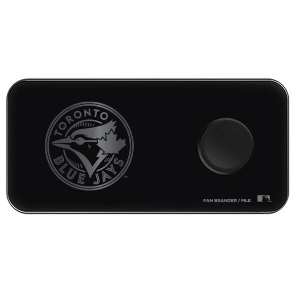 Fan Brander Toronto Blue Jays 3-in-1 Glass Wireless Charging Pad