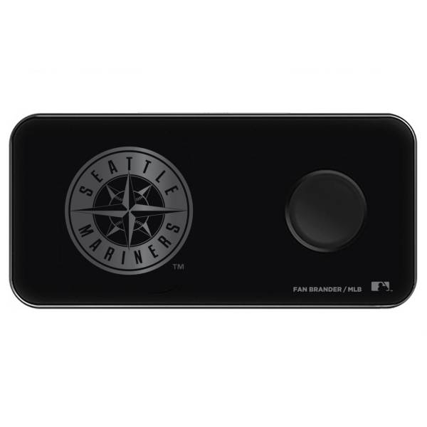 Fan Brander Seattle Mariners 3-in-1 Glass Wireless Charging Pad