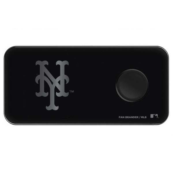 Fan Brander New York Mets 3-in-1 Glass Wireless Charging Pad