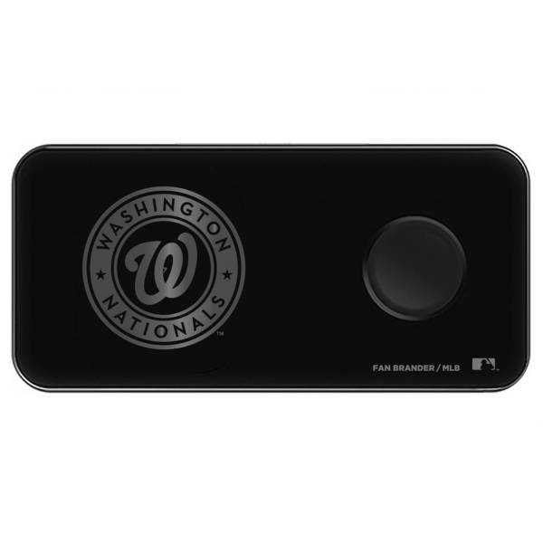 Fan Brander Washington Nationals 3-in-1 Glass Wireless Charging Pad