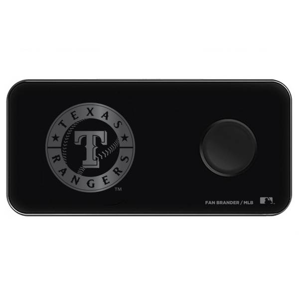 Fan Brander Texas Rangers 3-in-1 Glass Wireless Charging Pad