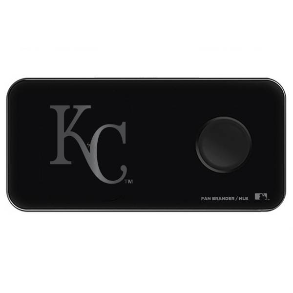 Fan Brander Kansas City Royals 3-in-1 Glass Wireless Charging Pad