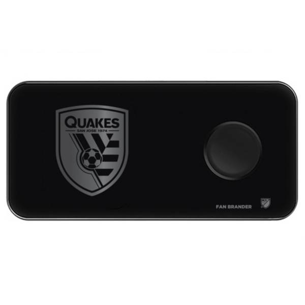 Fan Brander San Jose Earthquakes 3-in-1 Glass Wireless Charging Pad