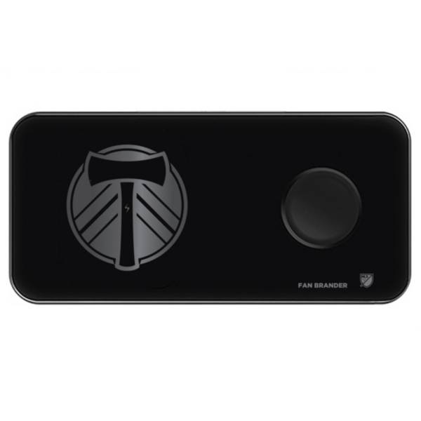 Fan Brander Portland Timbers 3-in-1 Glass Wireless Charging Pad