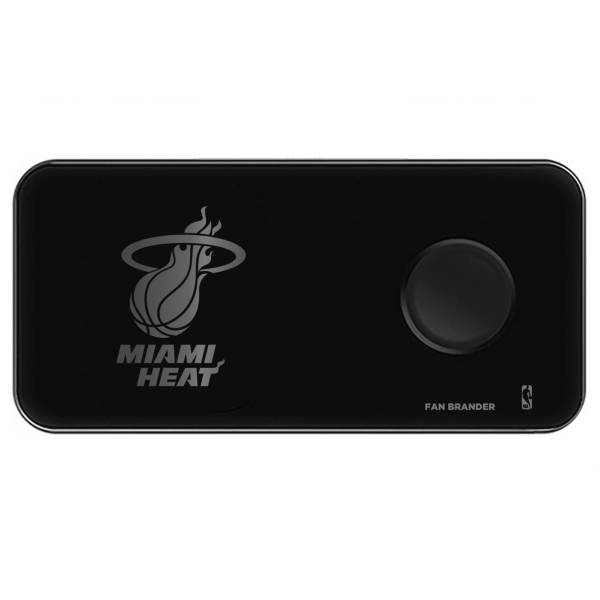 Fan Brander Miami Heat 3-in-1 Glass Wireless Charging Pad