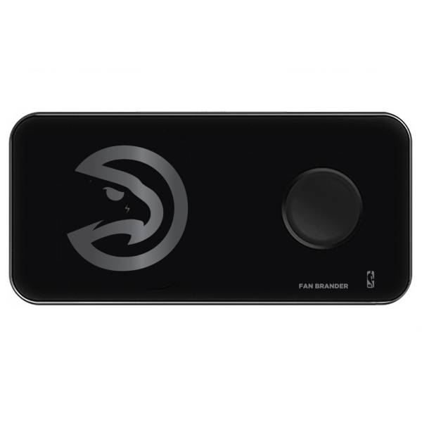 Fan Brander Atlanta Hawks 3-in-1 Glass Wireless Charging Pad