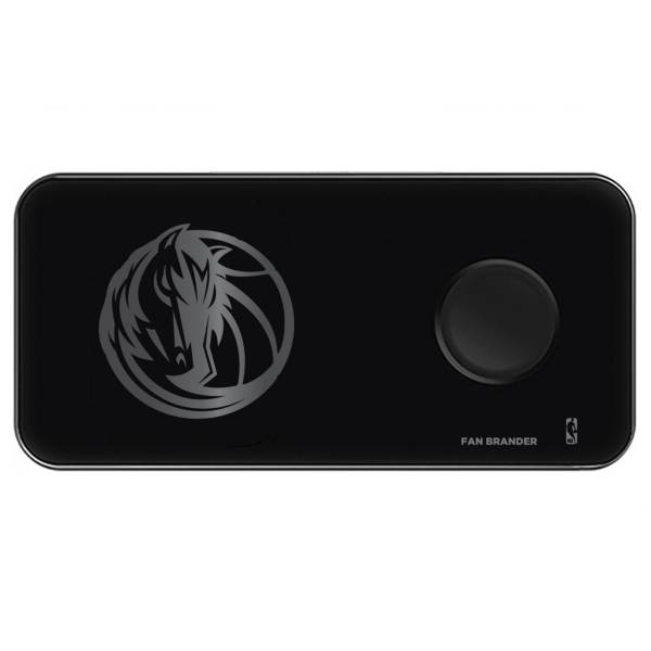 Fan Brander Dallas Mavericks 3-in-1 Glass Wireless Charging Pad