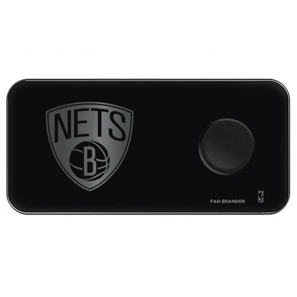 Fan Brander Brooklyn Nets 3-in-1 Glass Wireless Charging Pad product image