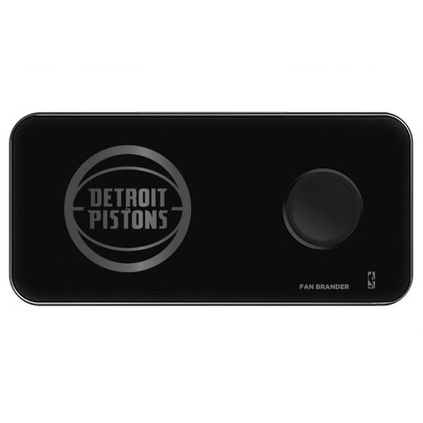 Fan Brander Detroit Pistons 3-in-1 Glass Wireless Charging Pad