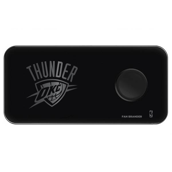 Fan Brander Oklahoma City Thunder 3-in-1 Glass Wireless Charging Pad