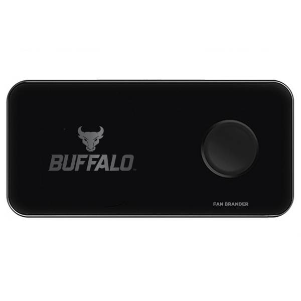 Fan Brander Buffalo Bulls 3-in-1 Glass Wireless Charging Pad