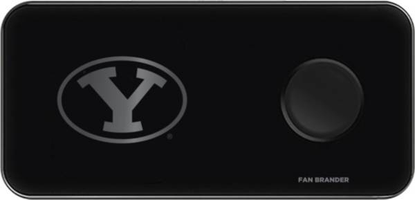 Fan Brander BYU Cougars 3-in-1 Glass Wireless Charging Pad