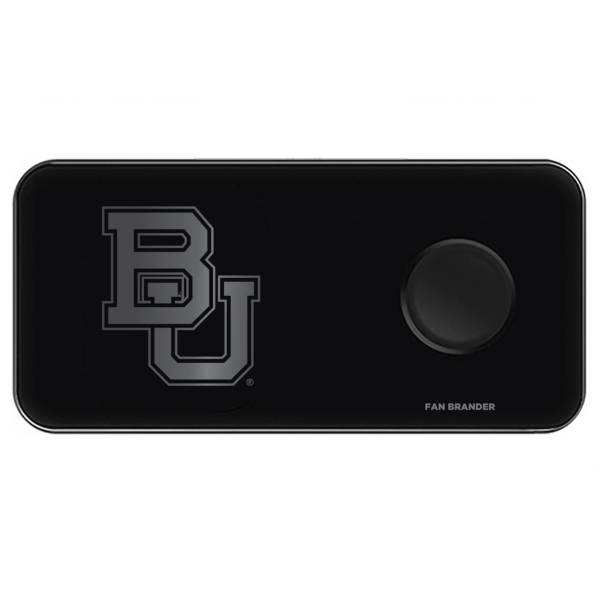 Fan Brander Baylor Bears 3-in-1 Glass Wireless Charging Pad