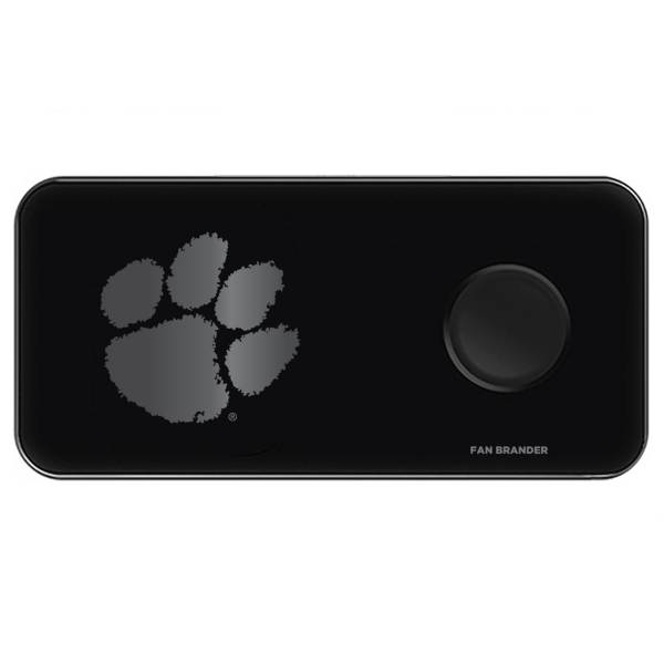 Fan Brander Clemson Tigers 3-in-1 Glass Wireless Charging Pad