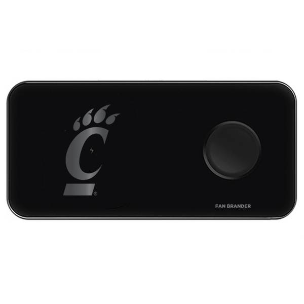 Fan Brander Cincinnati Bearcats 3-in-1 Glass Wireless Charging Pad