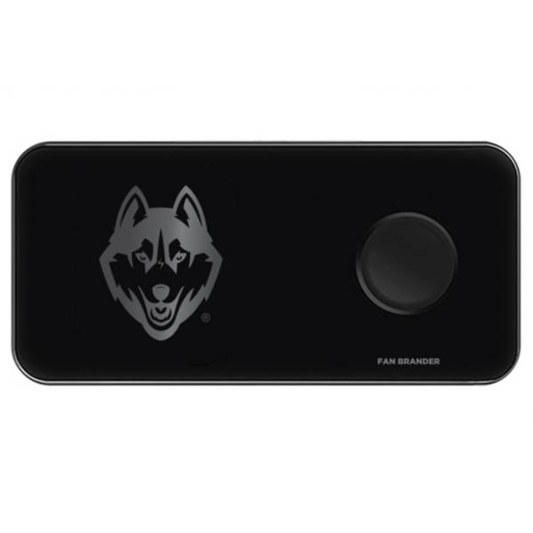 Fan Brander UConn Huskies 3-in-1 Glass Wireless Charging Pad