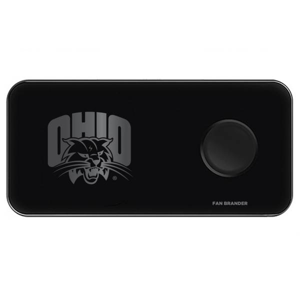 Fan Brander Ohio Bobcats 3-in-1 Glass Wireless Charging Pad