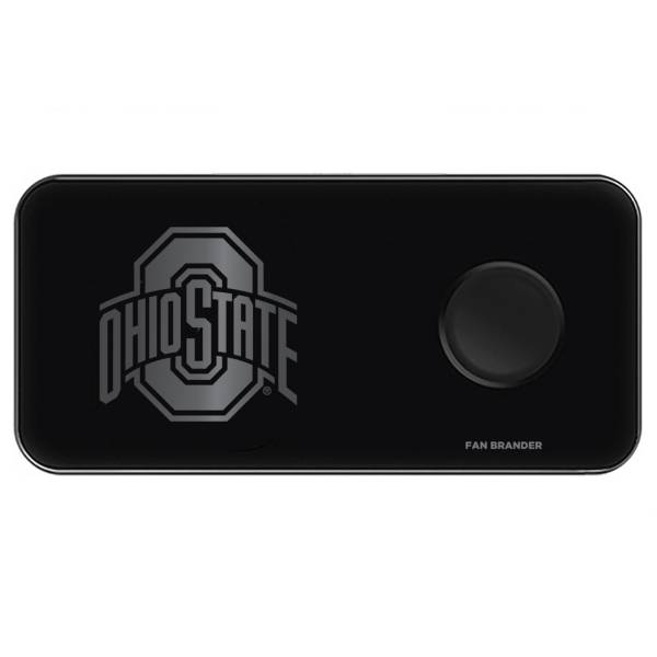Fan Brander Ohio State Buckeyes 3-in-1 Glass Wireless Charging Pad