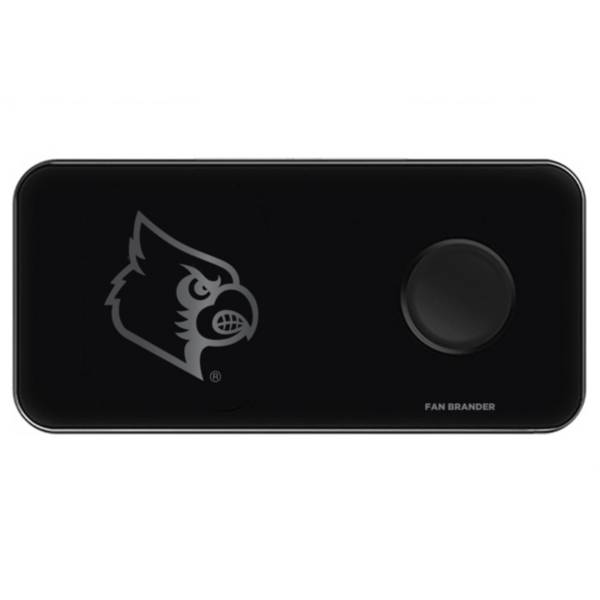 Fan Brander Louisville Cardinals 3-in-1 Glass Wireless Charging Pad