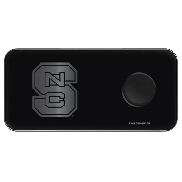 Fan Brander NC State Wolfpack 3-in-1 Glass Wireless Charging Pad